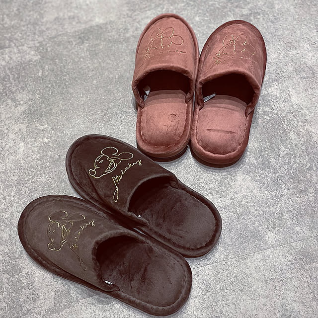 スリッパ,disney,ミッキー,1K ひとり暮らし,ひとり暮らし,一人暮らし,ディズニー,ナチュラル,茶色,ひとり暮らしをとことん楽しむ!,ディズニー大好き,ミッキーマウス,Lounge haruhyannの部屋