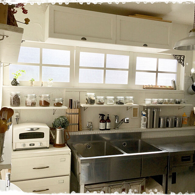 Kitchen,無印良品,アラジントースター,業務用ステンレス作業台 mocoの部屋