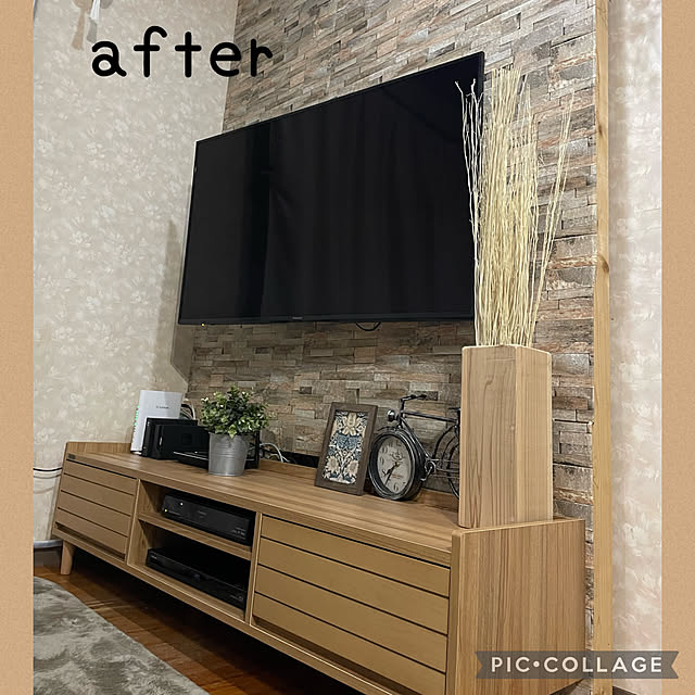 フレグランススティック,壁かけテレビDIY,ラブリコで壁掛けテレビ,ローボード,テレビ台,テレビまわり,RoomClipショッピング,お家見直しキャンペーン,Lounge,おうち見直しキャンペーン izuの部屋