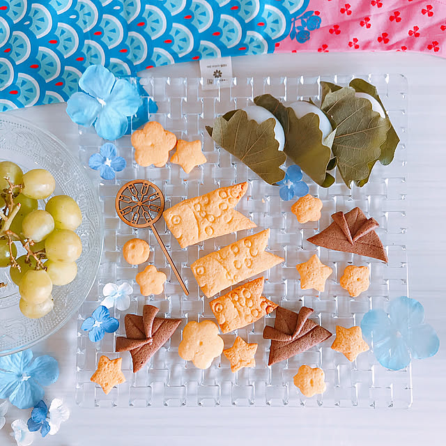 マダムモー,柏餅,クッキー,こどものいる暮らし,こどもと暮らす*,こどもの日2021,こいのぼり,端午の節句,こどもの日,鯉のぼり,おうち時間,おやつ,おやつタイム,Lounge amaの部屋