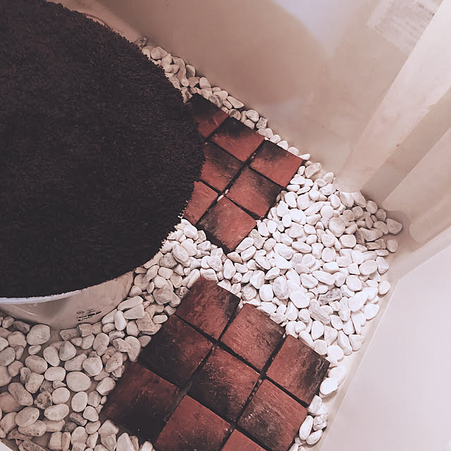 Bathroom,ユニットバス,ワンルーム,1R,一人暮らし 賃貸,白石,タイルDIY,タイル,DIY,一人暮らし,アンティーク,リノベーション Tsuu_hの部屋