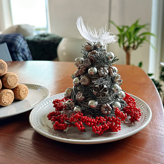 My Desk,クリスマスツリー手作り,クリスマスツリー,趣味時間,いつもありがとうございます♡ hanahana1444の部屋