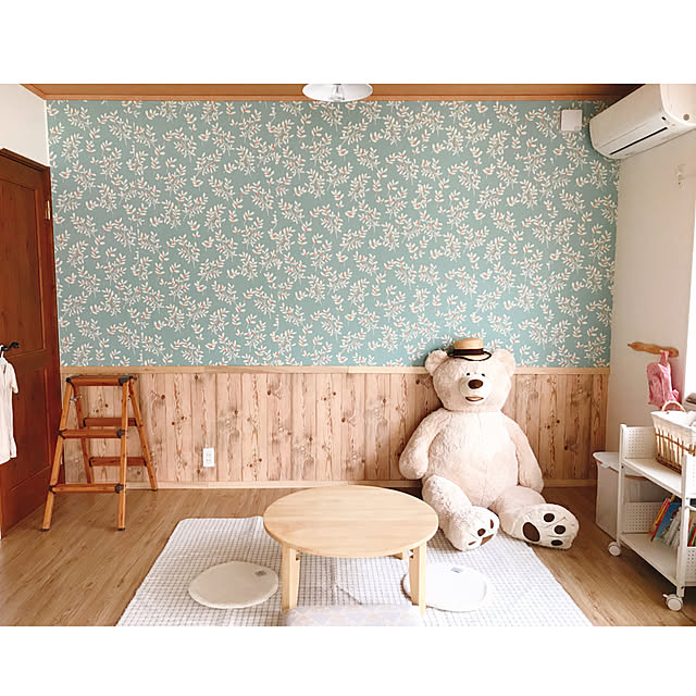 Bedroom,壁紙屋本舗,壁紙DIY,Instagram→usagi_home,ナチュラルインテリア,ナチュラルカントリー,和室リフォーム,和室,和室を洋室に ,子供部屋女の子,子供部屋,ナチュラルフレンチ usagi_homeの部屋