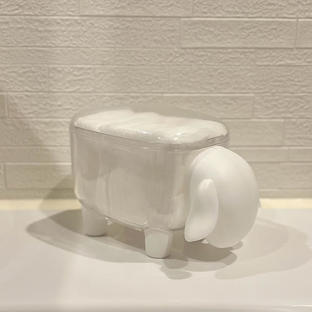 Bathroom,コットン入れ,羊小物入れ,ヒツジ型収納ケース,ニトリデコホーム mocoの部屋