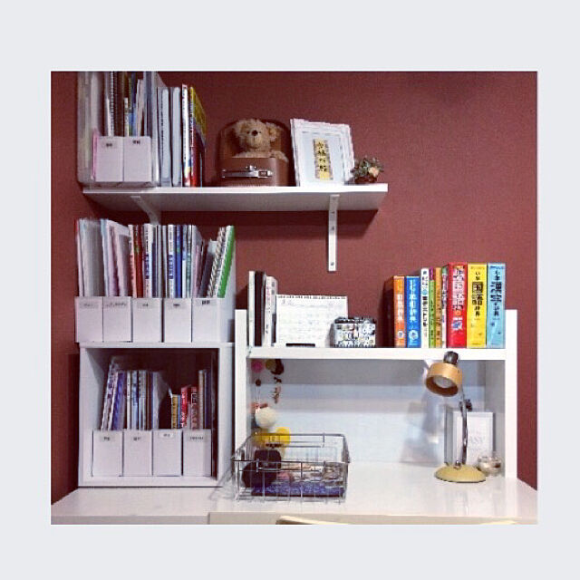 My Shelf,教科書収納,子ども部屋,受験生の机,勉強机,カラボ,MICKE,IKEA,本棚,My Desk A_plusの部屋