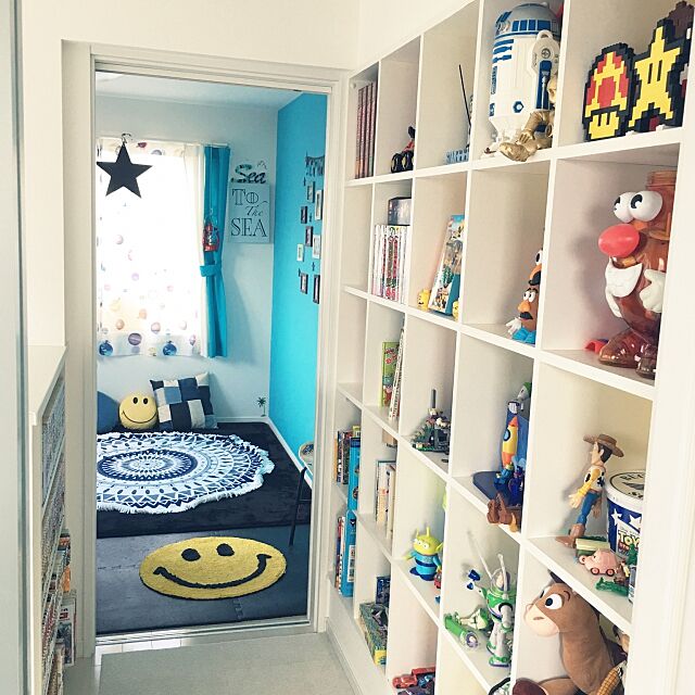 My Shelf,壁面収納,ベイフロー,ボンボンホーム,おもちゃ収納,リクシル,子供部屋,こどもと暮らす。,LEGO,ニトリ,楽天,収納,ニッチ,星,スター juri555の部屋