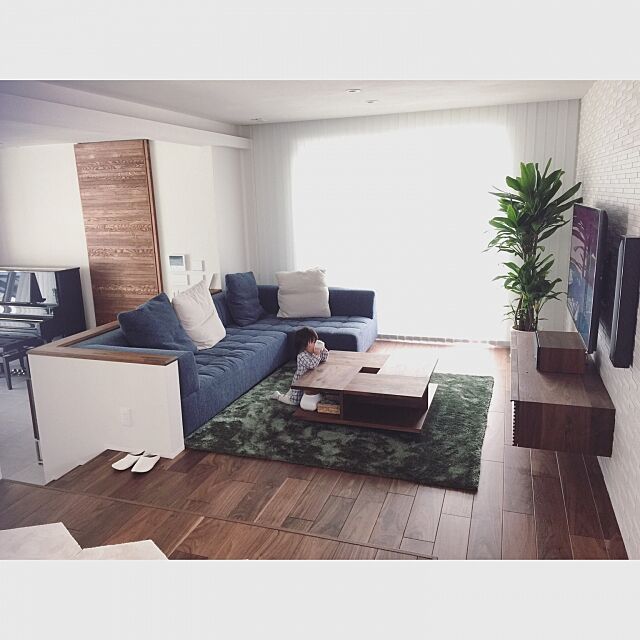 Lounge,ラグ,リビングテーブル,ソファー,リビング yuki_00nsの部屋