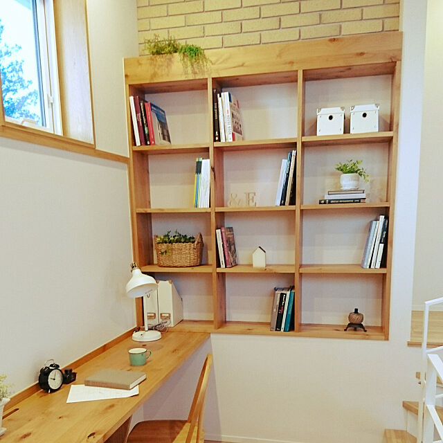 My Shelf,スキップフロア,中二階,アルダー材の家具,勉強スペース saaの部屋