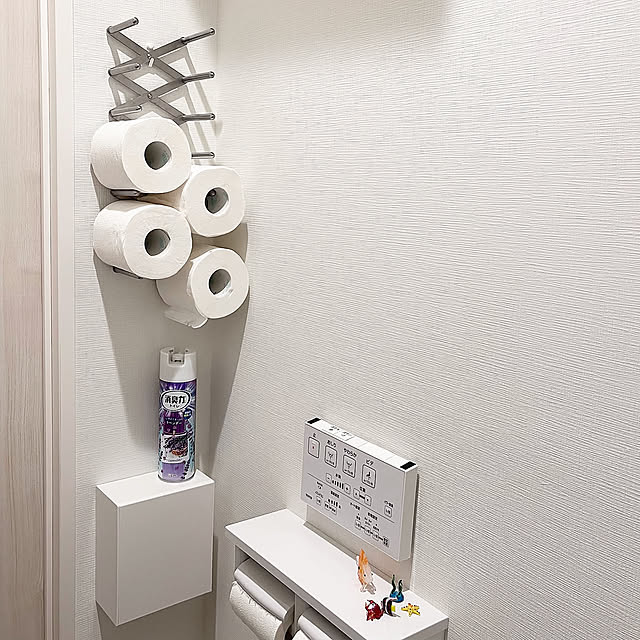 トイレ収納,VARIERA,トイペ収納,二人暮らし,中古マンション,3LDK,IKEA,ふたり暮らし,見せる収納,Bathroom sunの部屋