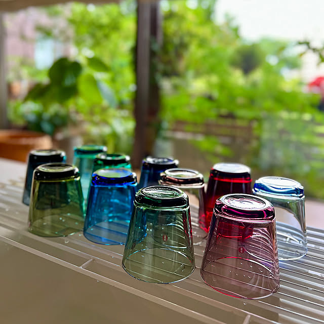 Kitchen,ガラス,集めたくなる,グリーン,窓辺のグリーン,tower,タンブラー,Iittala,カルティオ,イッタラ,夏の暮らし準備,夏,LIXILキッチン,NO GREEN NO LIFE,グリーンのある暮らし,マンション暮らし pooの部屋