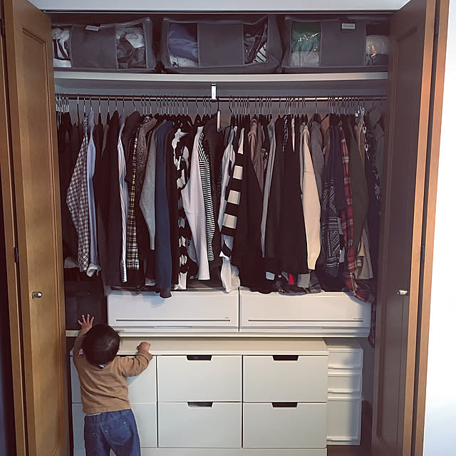 マルチ収納ケース,マルチ収納,ニトリ,マンションライフ,自粛生活,NORDLI（ﾉｰﾙﾄﾞﾘ）,IKEA,クローゼット,衣類収納,クローゼット収納,Bedroom juneの部屋