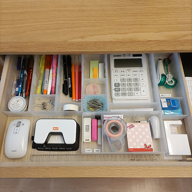 My Desk,引き出し収納,リビングデスク,リビングデスクの引き出し,いつもいいねありがとうございます♡,建売だけどオシャレハウスを目指します！,縦長のおうち,無印良品,高野木工 HELLO751の部屋