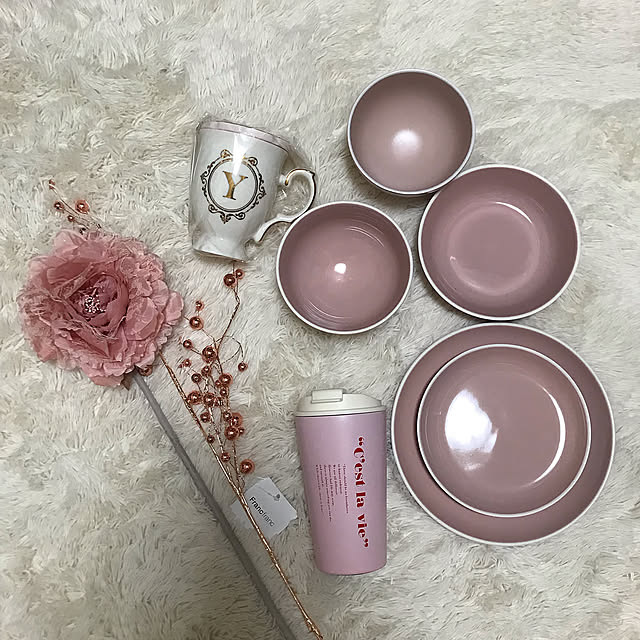 造花,食器,Francfranc,ピンク koANTENNAの部屋