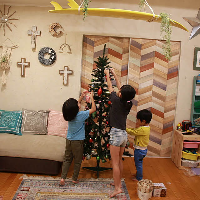 Lounge,ニトリ,クリスマス,おうち時間,クリスマスコーディネート,ニトリ2020クリスマスモニター,Instagram→____kens,フローリング ____kensの部屋