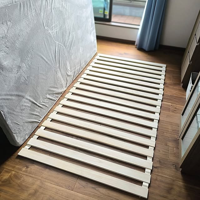 Bedroom,コメントスルーで大丈夫です♡,桐すのこベッド,ロールタイプ,寝室 mo_aliceの部屋