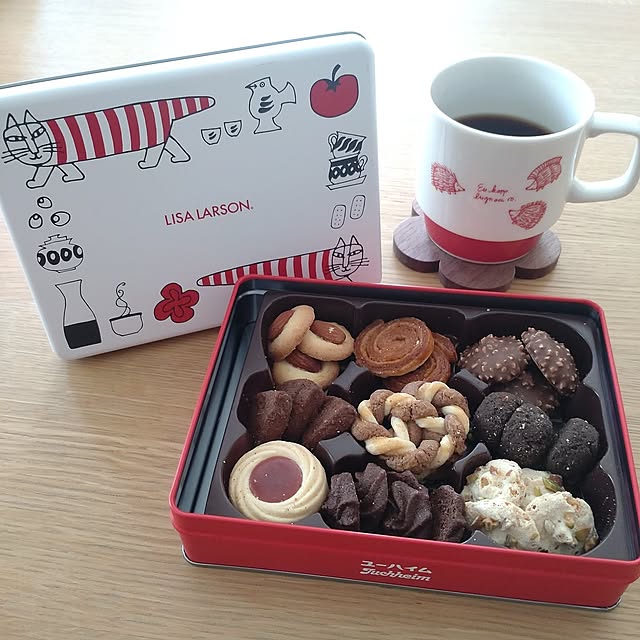 My Desk,アニマルモチーフ,三井ホーム,注文住宅,ナチュラル,北欧,ホワイトデー,ユーハイム×リサラーソン,クッキー缶,おやつ時間,リサラーソン unimaruの部屋