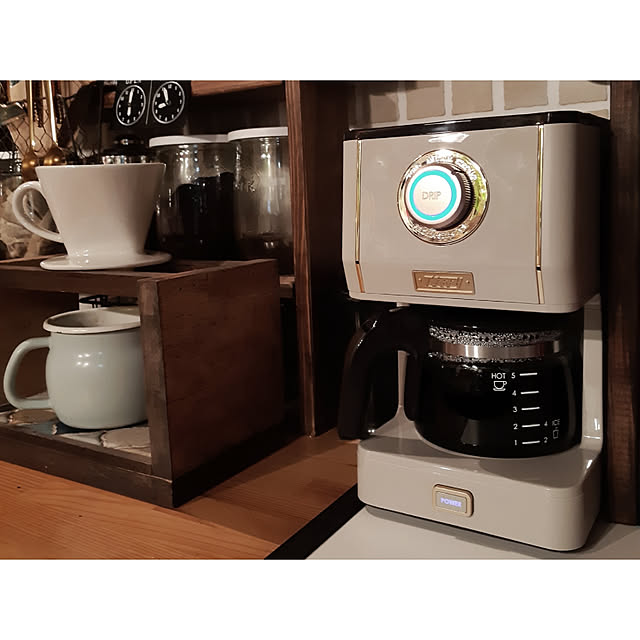 Kitchen,コーヒーメーカー,TUFFY,レトロ風,コーヒー好き♡,見ていただいてありがとう(Ü)✨,棚DIY Miponappoの部屋