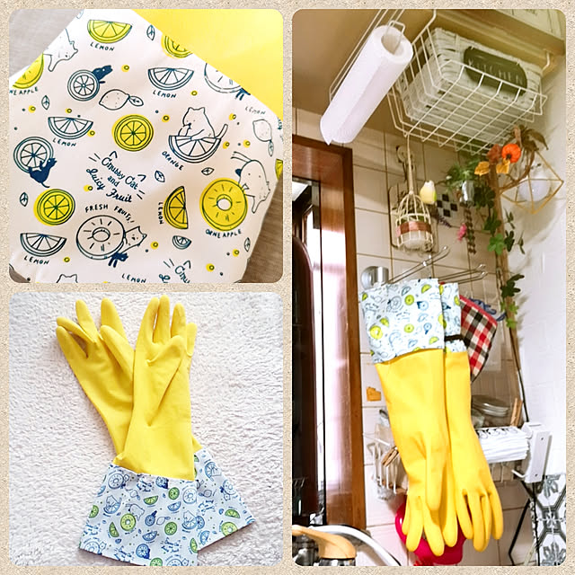 Kitchen,ゴム手袋,おうち撮影クエスト,100均,ダイソー,Daiso,にゃんこ柄,猫柄,おすすめ♡,可愛い♡,インスタ→kuming933,ご覧頂きありがとうございます♡ kumingの部屋