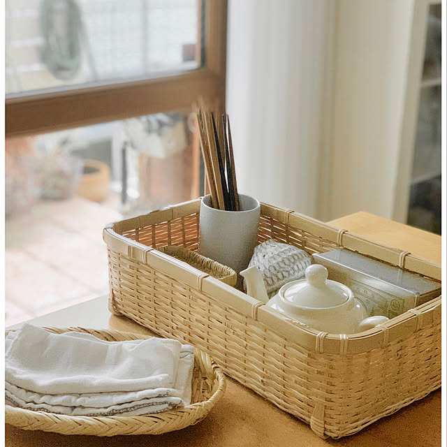 フキン収納,竹ざる,ティーポット,急須,お茶セット,かご収納,竹かご,新生活,いつもありがとうございます♡(*´Θ`),Entrance mogの部屋