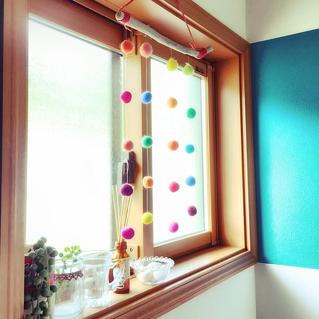 Bathroom,コンテスト参加中,流木,長野県,リノベーション済,北欧,フェルトボール,羊毛フェルト _____mamy_____の部屋
