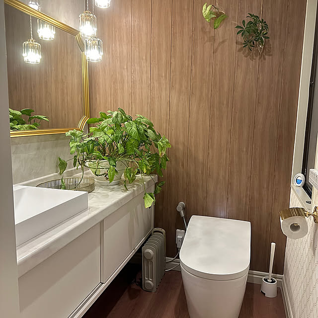 Bathroom,TOTO,観葉植物,リフォーム,IKEA,海外風インテリア,照明好き,カフェ風 miwarinの部屋