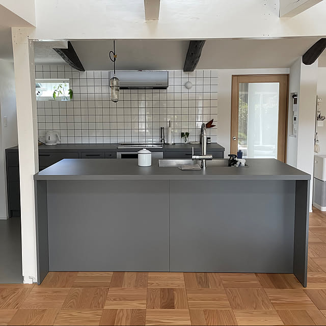 Kitchen,シンプルインテリア,グレーキッチン,グラフテクトデュエ,グラフテクト,キッチン knktnnの部屋