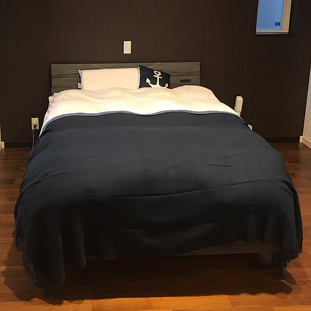 Bedroom,ホテルライクに憧れる,ニトリ,シックな感じ,寝室,新築 marryの部屋