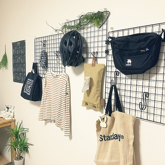 ティッシュケース,ワイヤーメッシュ,ワイヤーネット,壁面収納,単身赴任先,スタンダードプロダクツ,Standard Products,My Shelf kaerunoameriの部屋