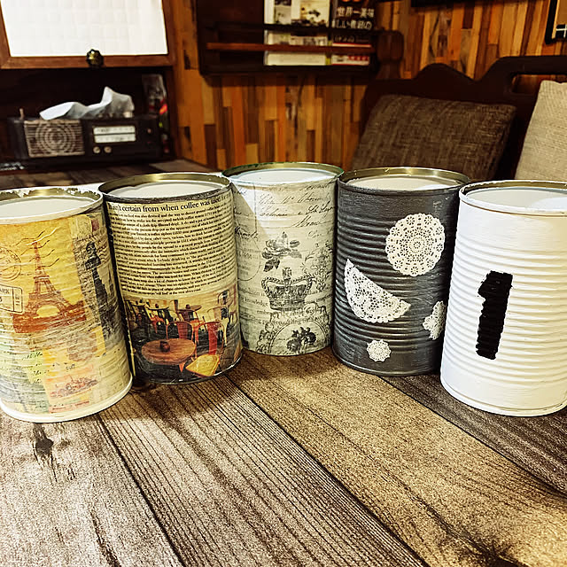 リメ缶作り,トマト缶,リメ缶初心者,初デコパージュ,デコパージュリメイク缶,わたしのハンドメイド 秋 Fumiの部屋