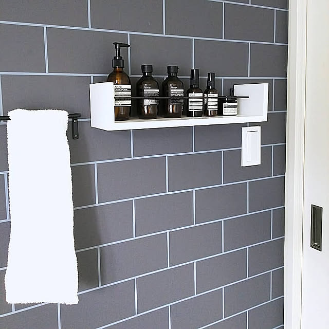 Bathroom,ニトリ,モノトーン,北欧,ホワイトインテリア,新生活,シンプルインテリア,雑貨,カフェ風,アンティーク,男前,10分でできる wakagimi3の部屋