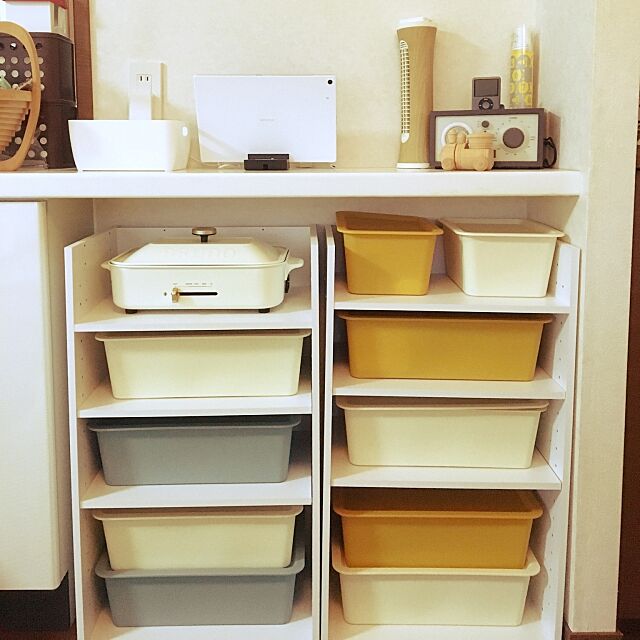 My Shelf,カラーボックス,BRUNOホットプレート,収納アイデア,ニトリ,ダイソー ankichiの部屋
