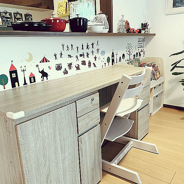 Lounge,カウンター下,子供スペース,北欧 masakiandtomaの部屋