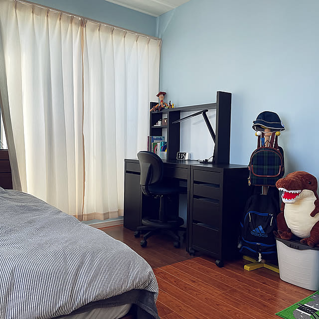 勉強机,男の子の部屋,スッキリ,シンプル,使いやすさ重視,注文住宅,こどもと暮らす,子供部屋,Overview mamiの部屋