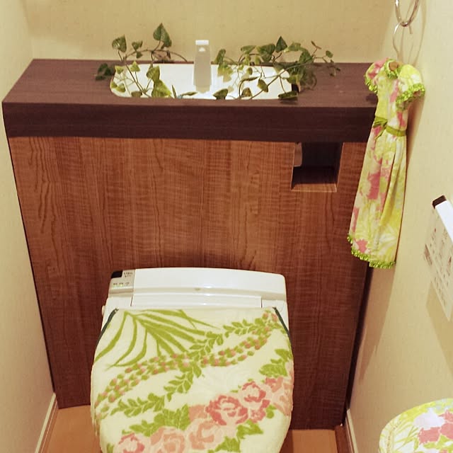 Bathroom,トイレ,トイレタンクを隠す,セリア,100均,手作り seikoの部屋