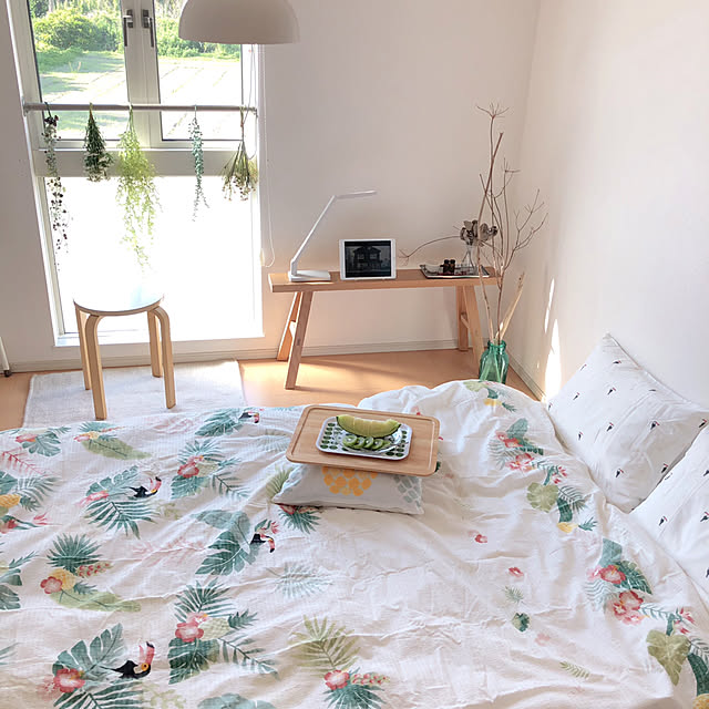 ニトリ2019夏ファブリックモニター,夏のインテリア,ニトリ,北欧インテリアに憧れる,無印良品,賃貸アパート,Bedroom eriの部屋