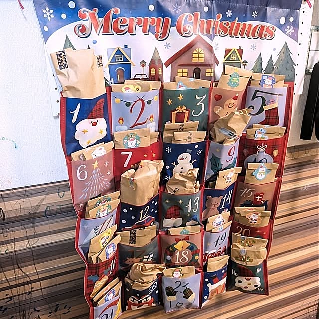 Overview,クリスマス,アドベントカレンダー,いつもいいね！ありがとうございます♪,こどもと暮らす。,子供のいる暮らし,有孔ボード,ダイソー yumiの部屋
