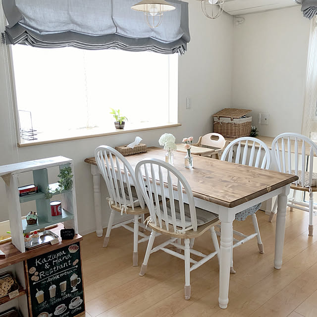 Overview,季節の花,お花のある暮らし,ダイニングテーブル,ダイニング,アナベル,紫陽花,カフェ風インテリアを目指して,カフェ風 rankoの部屋