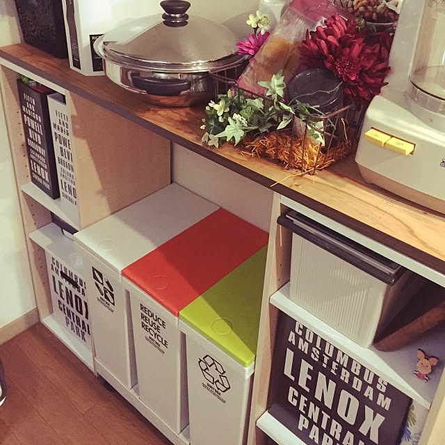 Kitchen,カラーボックス カウンター,DIY Hitomiの部屋