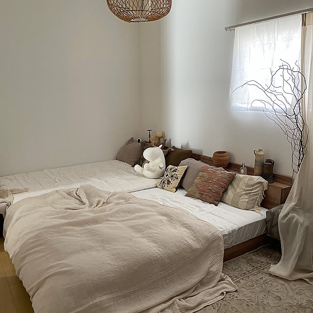 Bedroom,ローベッド,ファミリーベッド,寝室,ベッドルーム MMの部屋