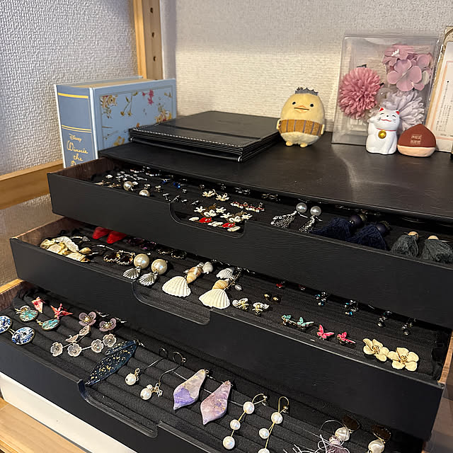 My Shelf,ダイソー,100均,アクセサリー収納,セリア,ピアス収納,アクセサリー見せる収納,ネックレス収納,ピアス見せる収納,DIY,ハンドメイド keimmyの部屋