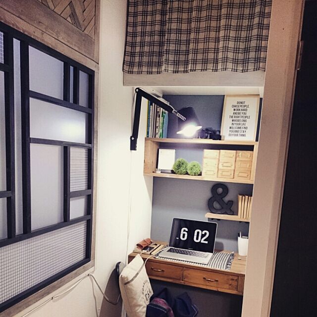 My Desk,狭い部屋,ペイント壁,DIY,書斎 suzyの部屋