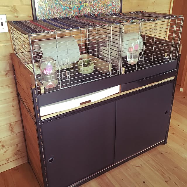 Overview,プラダン,SPF材1×4,モルモットケージ,モルモット,アングル,DIY,イージーホーム moru-ieの部屋