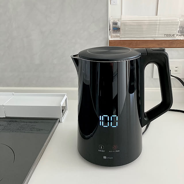 Kitchen,快適な暮らし,快適生活,保温,ティータイム,共同開発,コラボ商品,エディオン,ニトリ,デジタルディスプレイ,デジタル,ディスプレイコントロール,キッチン家電,家電,買い替え,ブラック家電,ブラック,温度調節機能付き,温調ケトル,電気ケトル,ケトル,この春、買ってよかったもの yocchanの部屋