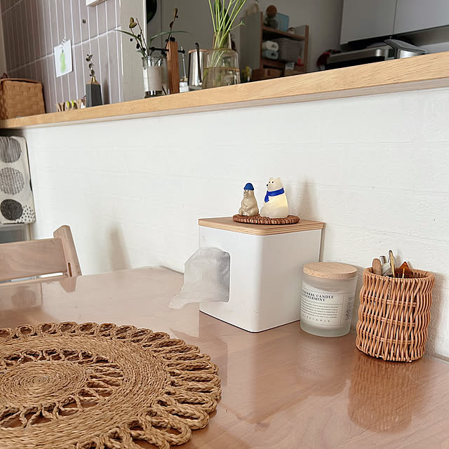 ティッシュケース,ナチュラルインテリア,マンション暮らし,子どものいる暮らし,コメントお気遣いなく,読んでくれてありがとうございます*.,フォロー＆いいね嬉しいです‪·͜· ‪♡,山崎実業 RIN,山崎実業,インテリアに馴染む,ブラックもあります,My Shelf aiaiの部屋