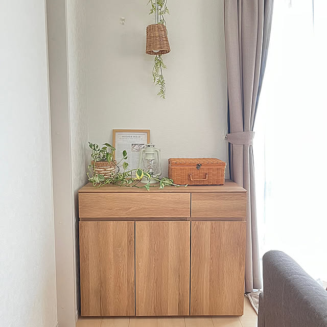 My Shelf,おうちをキレイに保つ習慣,観葉植物,雑貨,収納,ナチュラルインテリア,カゴ収納,建売住宅,ナチュラルカラー,子どもと暮らす,白井産業,子どものいる暮らし,SHIRAISTORE,コーディネート家具,ナチュリカ,キャビネット,プチDIY iro.の部屋