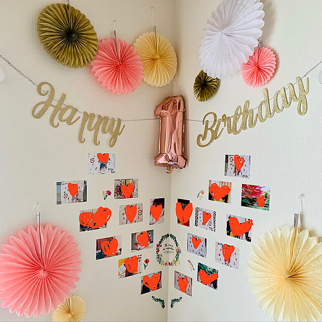 誕生日飾りつけ,誕生日,一歳,100均,ダイソー,On Walls Safariの部屋