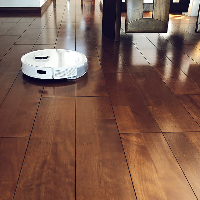 Lounge,床掃除,鳥のオブジェ,カリモク,ダイニングテーブル＆チェア,DEEBOT T9＋,おそうじロボット,木製スツール,床材,夏,後でゆっくりお邪魔します,複数枚投稿,お気に入りの椅子 Kaeru-Mamaの部屋