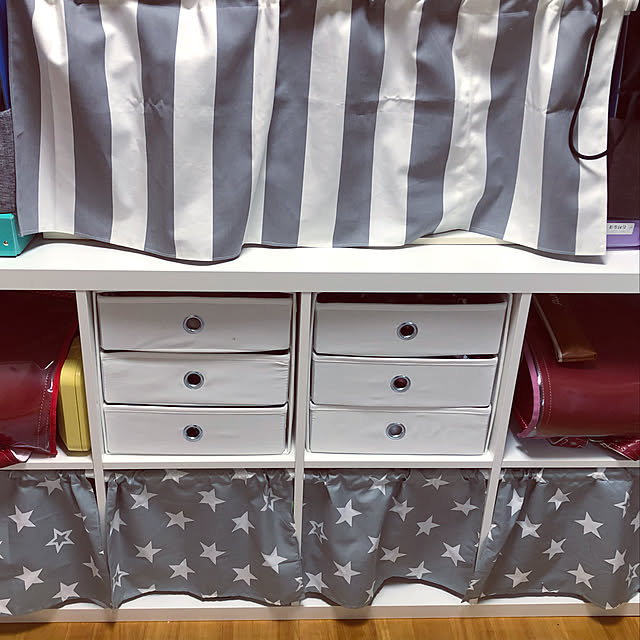 子供部屋収納,子供部屋,子供部屋女の子,IKEA,イケアファブリック,ハンドメイド,100均,My Shelf knkk105711の部屋