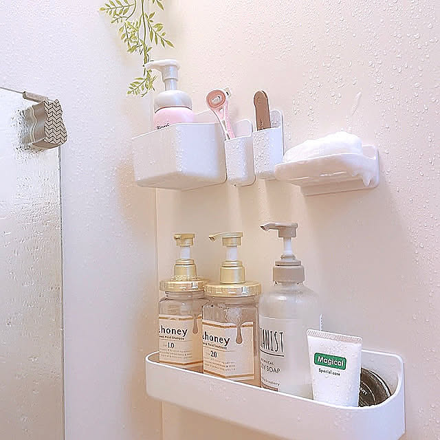 Bathroom,お風呂,マグネット収納,リラックスタイム,新生活,ひとり暮らし,いいね、フォロー本当に感謝です♡,一人暮らしをとことん楽しむ,100均,バスルーム,TRIAL,賃貸でも楽しく♪ Hazukiの部屋