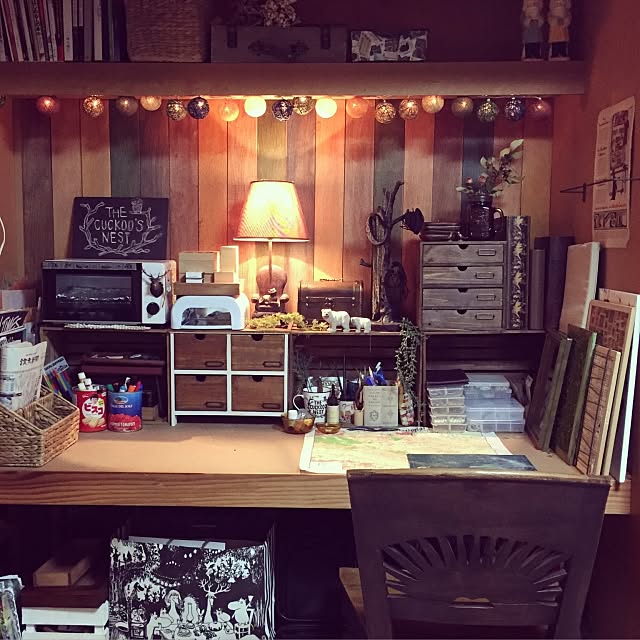 My Desk,押入れリメイク,押入れ改造,ナチュラル,和室,DIY Rieの部屋